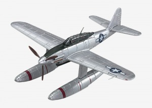 晴嵐を銀色に塗装しアメリカ軍の国籍マークである白星標章を入れた